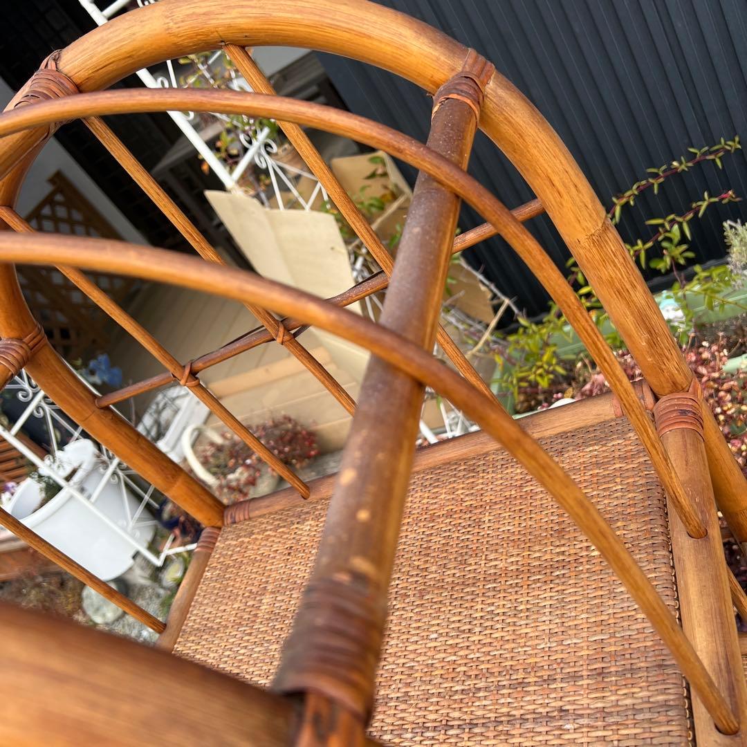籐家具 ラタン アーチ型 飾り棚 シェルフチェスト エスニック 古民家
