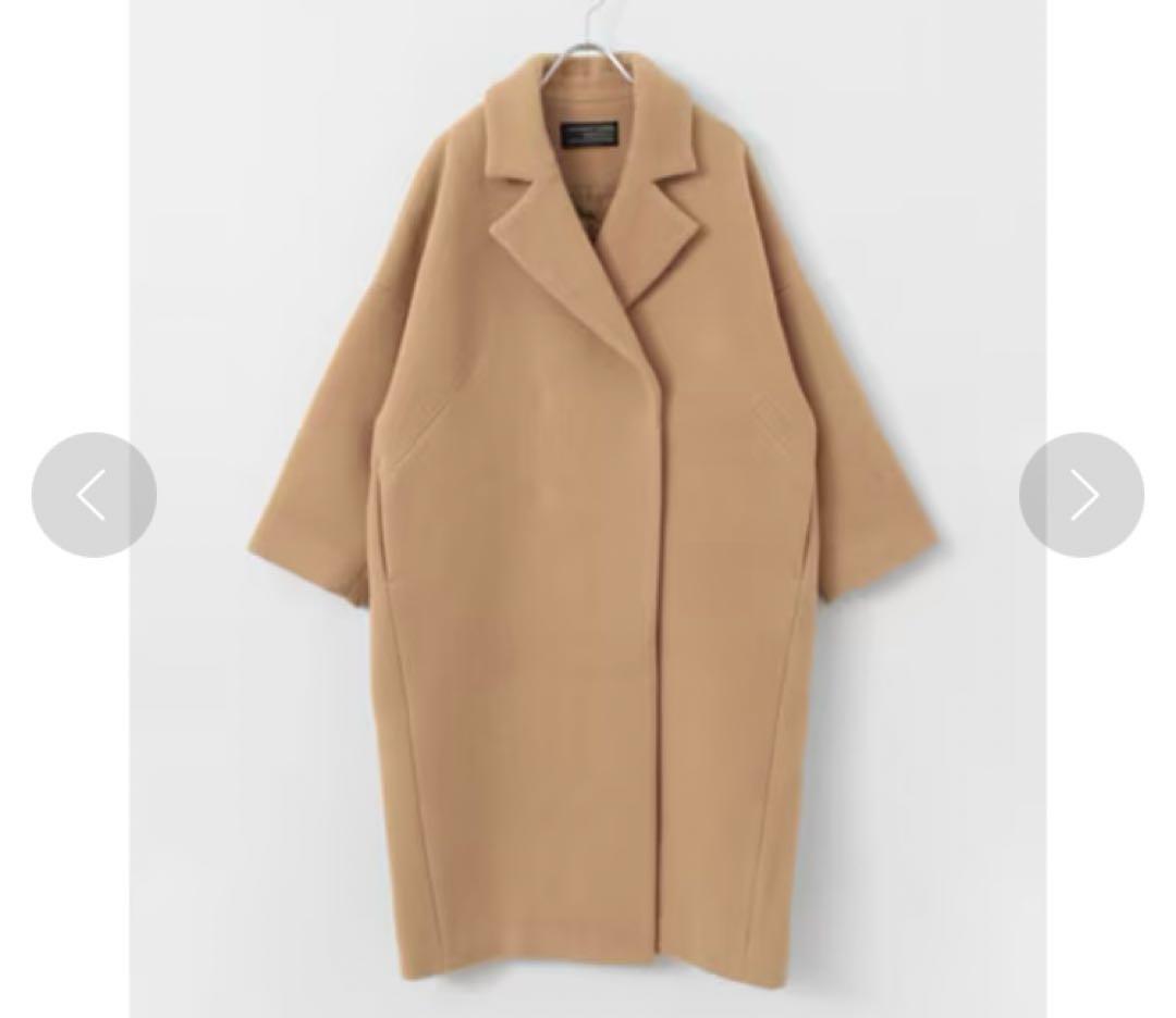 新品　未使用　タグ付　アーバンリサーチドアーズ　ロングコート　ウール　ベージュ系