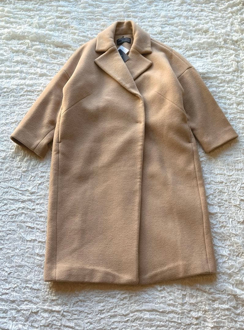 新品　未使用　タグ付　アーバンリサーチドアーズ　ロングコート　ウール　ベージュ系