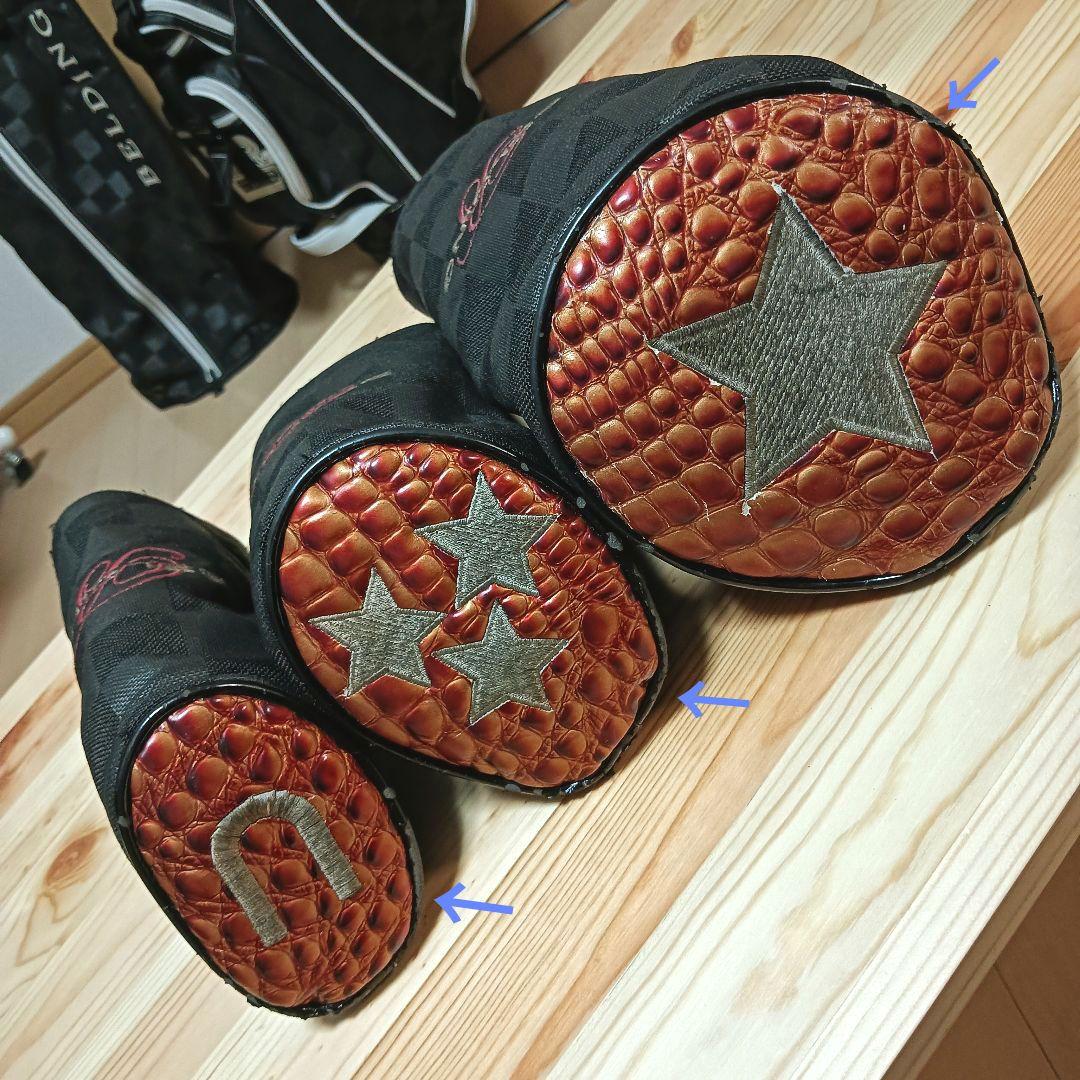 BELDING キャディバッグ ヘッドカバー付 9.5型 3.6kg ブラック