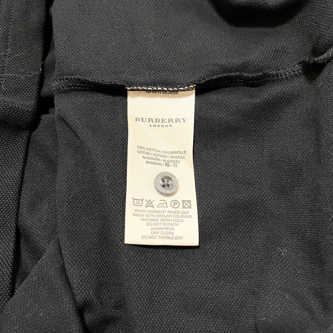 未使用　BURBERRY バーバリー ノバチェック 半袖　刺繍　ポロシャツ　L