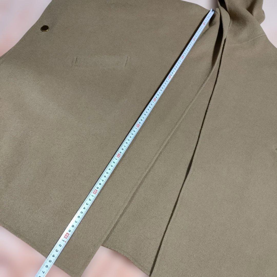 美品　ルーニィ ケープコート 金ボタン フード キャメル