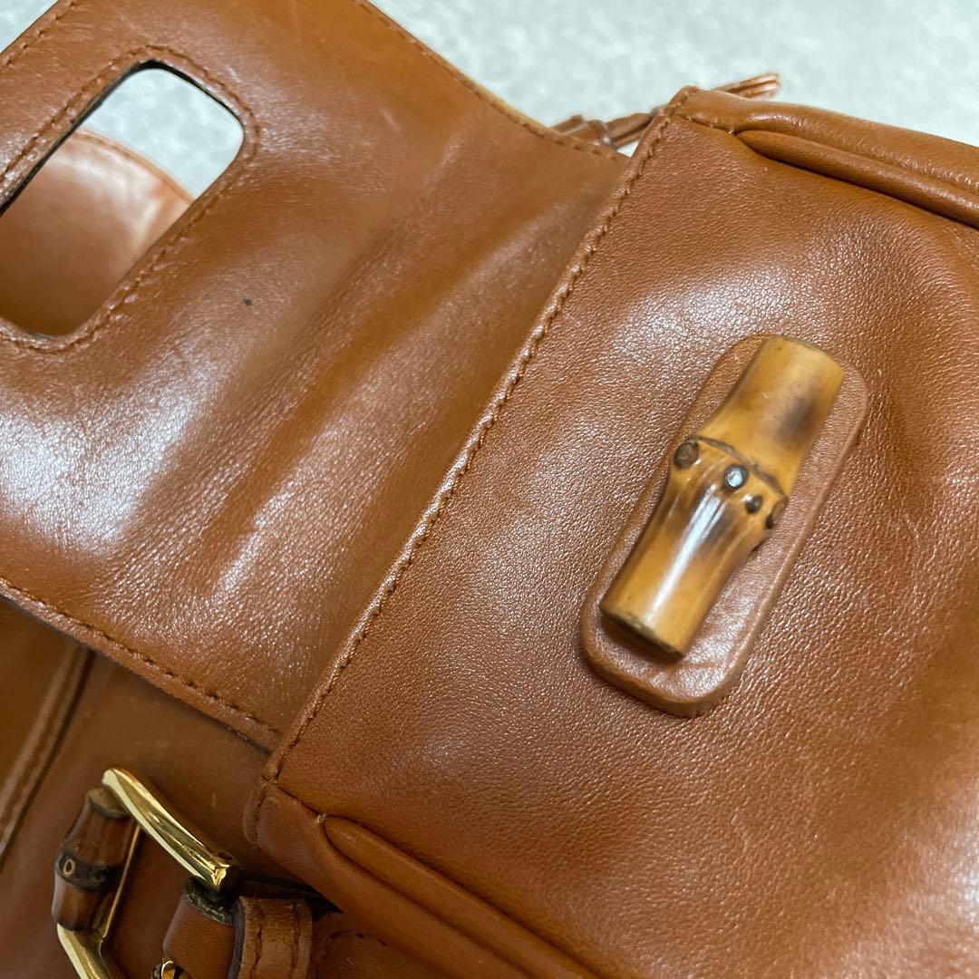 GUCCI オールドバンブーレザーリュック