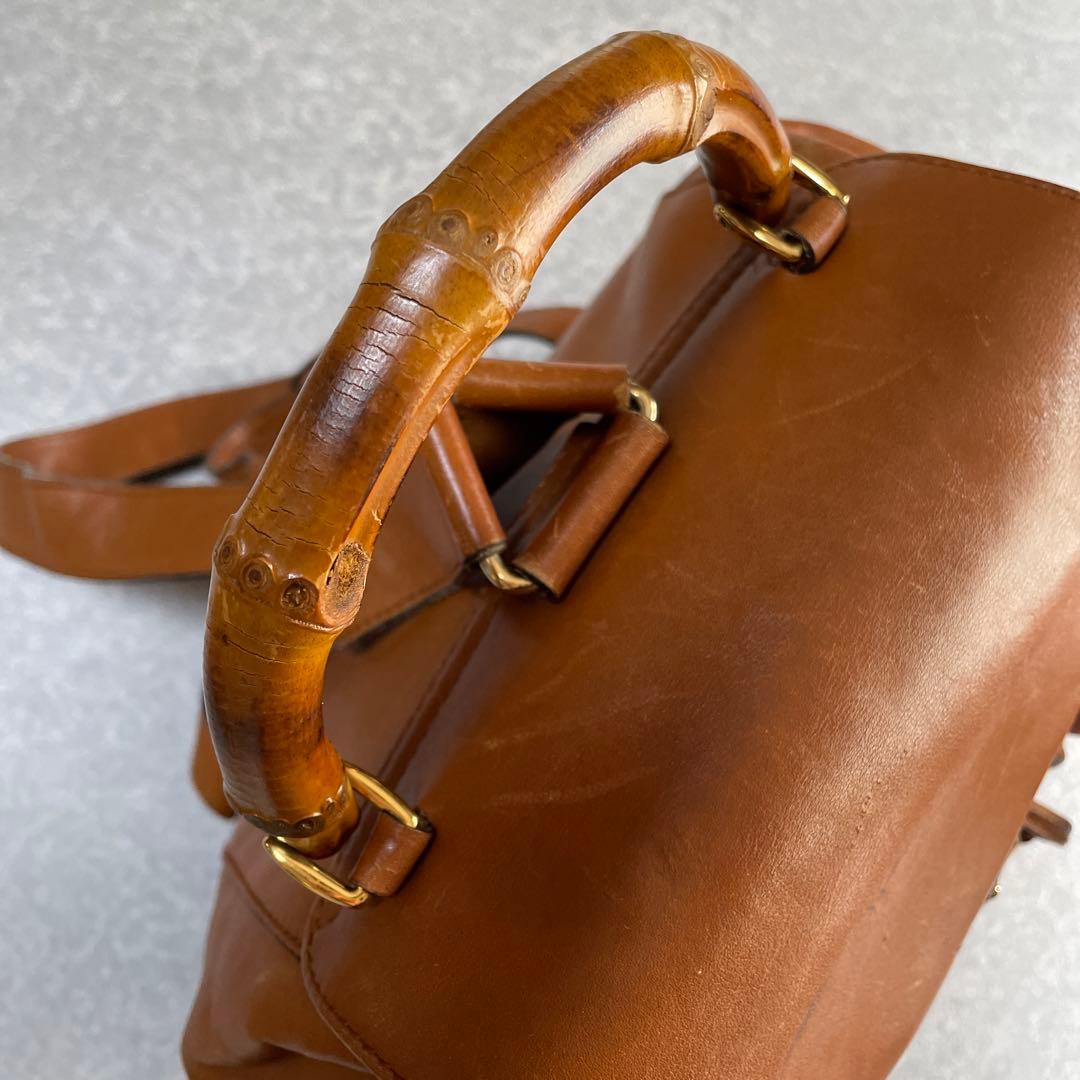 GUCCI オールドバンブーレザーリュック