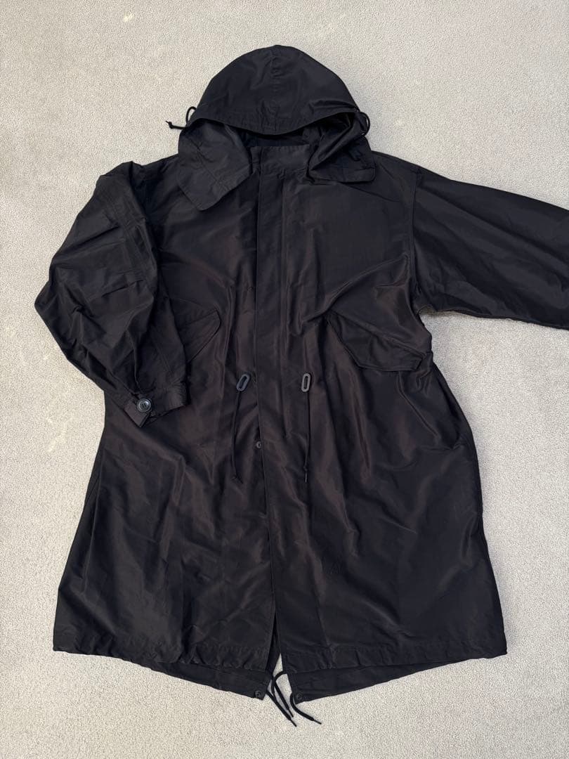 COMOLI コモリ　コットンシルク フーデッドコート　サイズ2