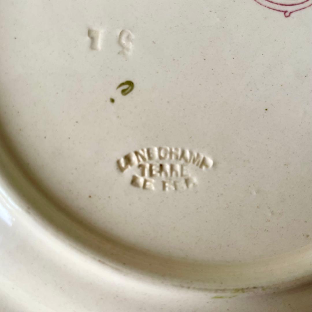 【レア】ロンシャン すみれ&すずらんプレート①フランスアンティーク菫 鈴蘭スミレ