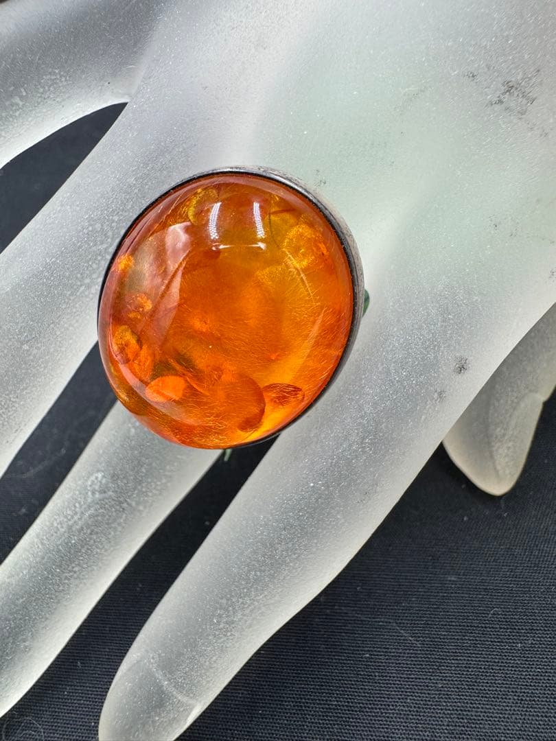 北欧ヴィンテージ エリック ニールセンフロム 琥珀 アンバー 925