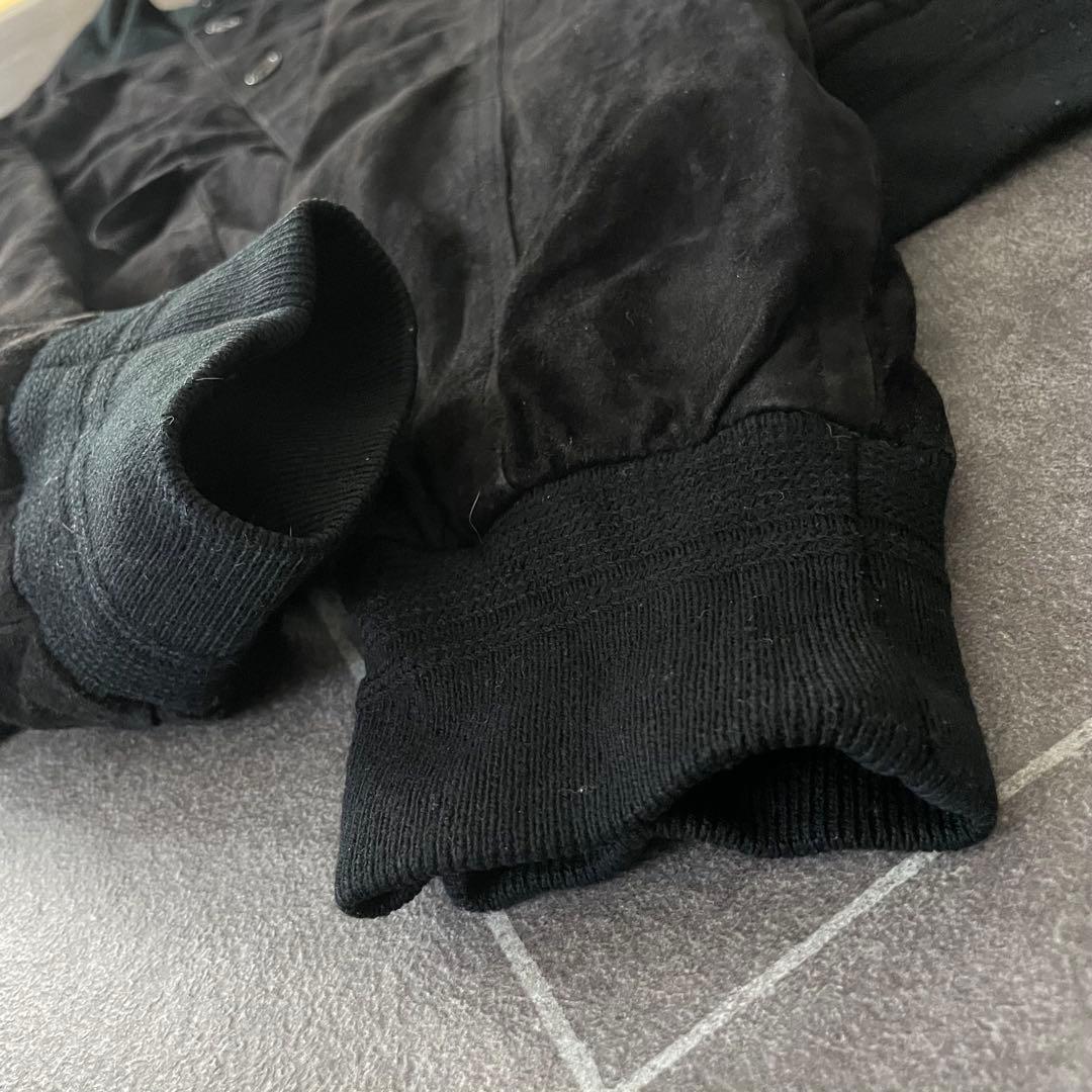 90's 本革 A-1 suede leather バルスターブルゾン 黒