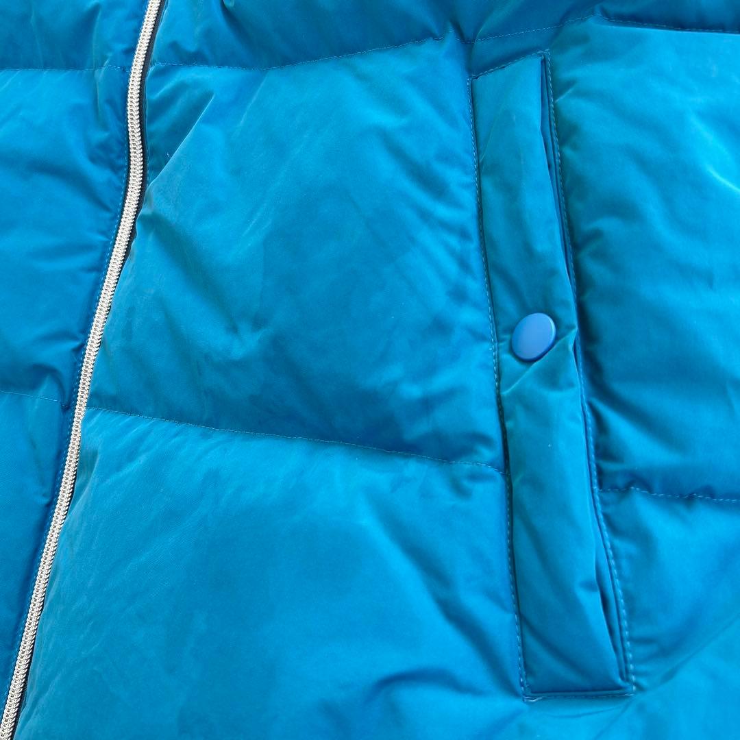 ［定価10万円］URUウル　ダウンジャケット　水色ブルー　フェザー　ダブルジップ