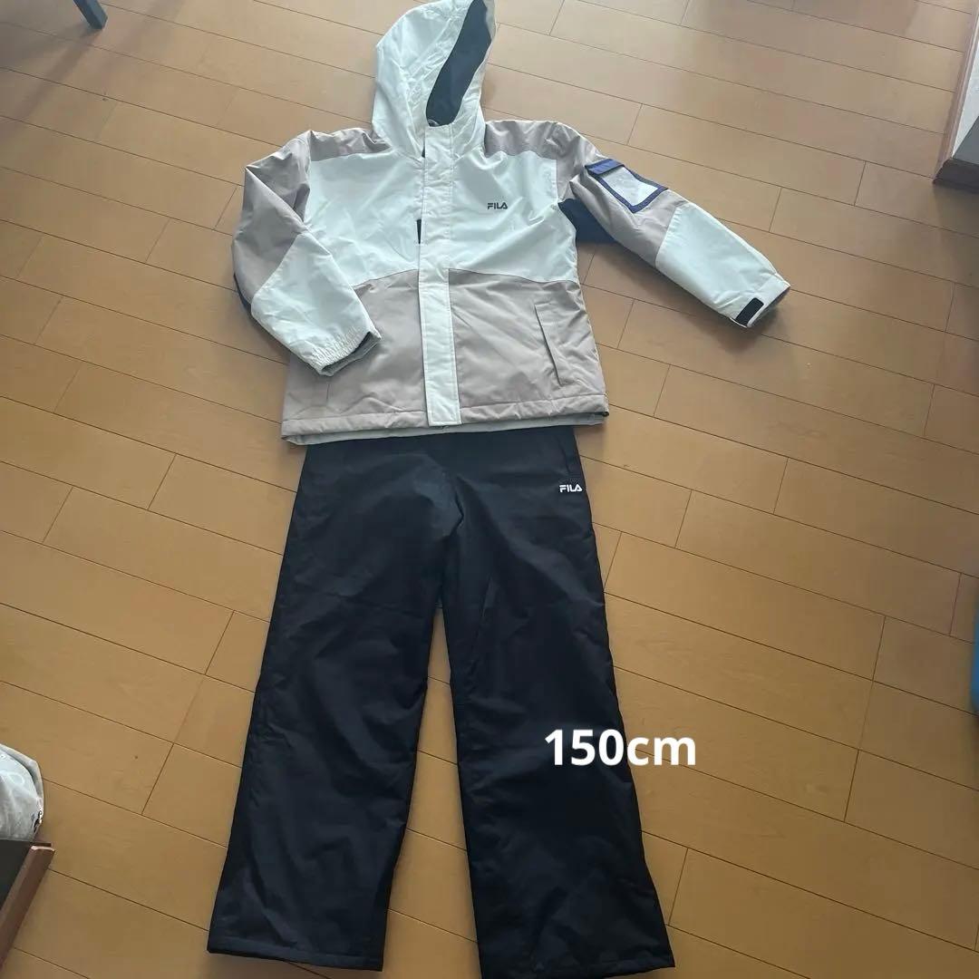 FILA 子ども用スキーウェア ホワイト/グレー/ブラック150cm - メルカリ
