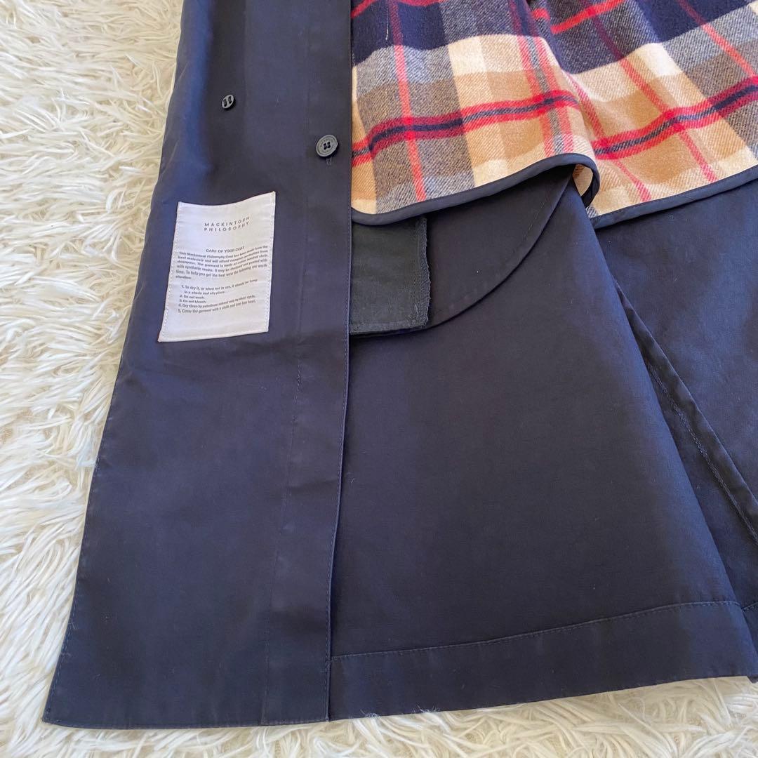 マッキントッシュ　ゴム引きコート　ライナー付き2way　ネイビー　38