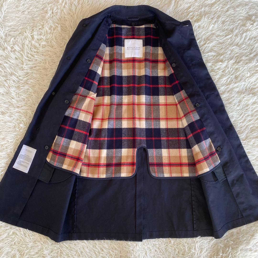 マッキントッシュ　ゴム引きコート　ライナー付き2way　ネイビー　38