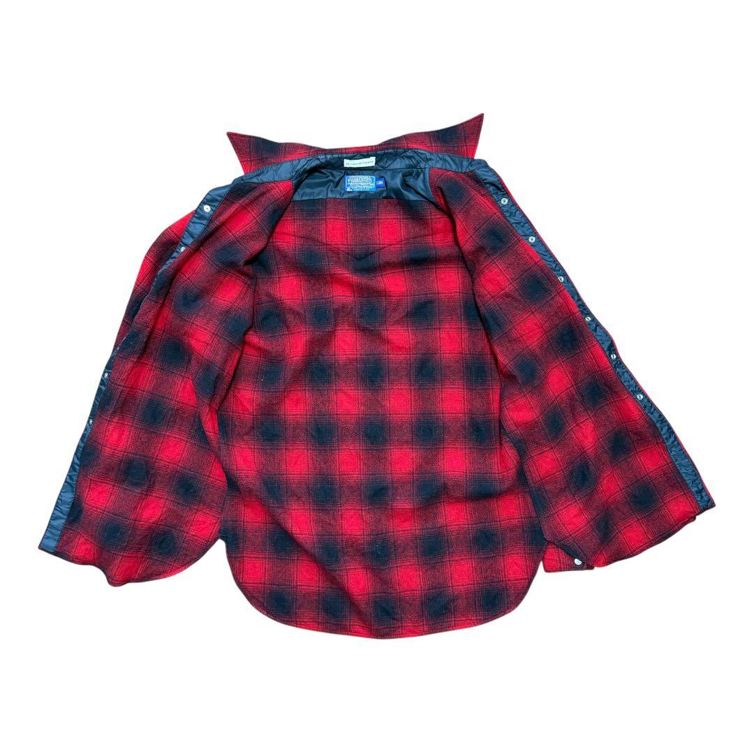 【PENDLETON】60s ウェスタンウールシャツ レッド L オンブレ 美品