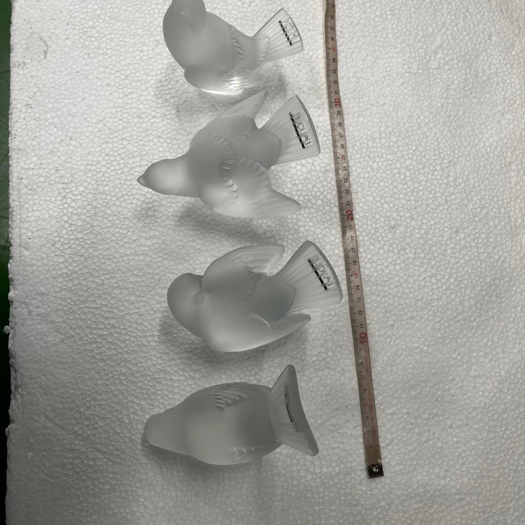 未使用 ルネ ラリック クリスタル スズメ 置物 飾り - メルカリ