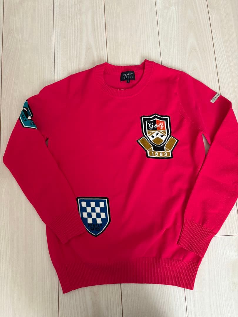 PEARLY GATES ピンク クルーネック セーター サイズ0 ニット PEARLY GATES パーリーゲイツ 2025年 ニット セーター ピンク系 2