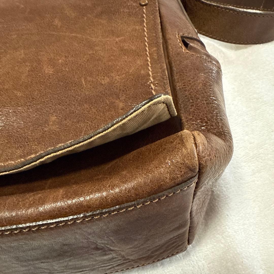 土屋鞄 メッセンジャーバッグ ショルダー ブラウン系