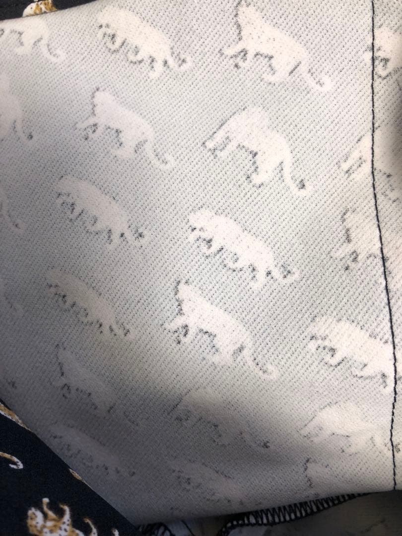 【美品】RLX GOLF レオパード柄 ストレッチパンツ 女性 ブラック