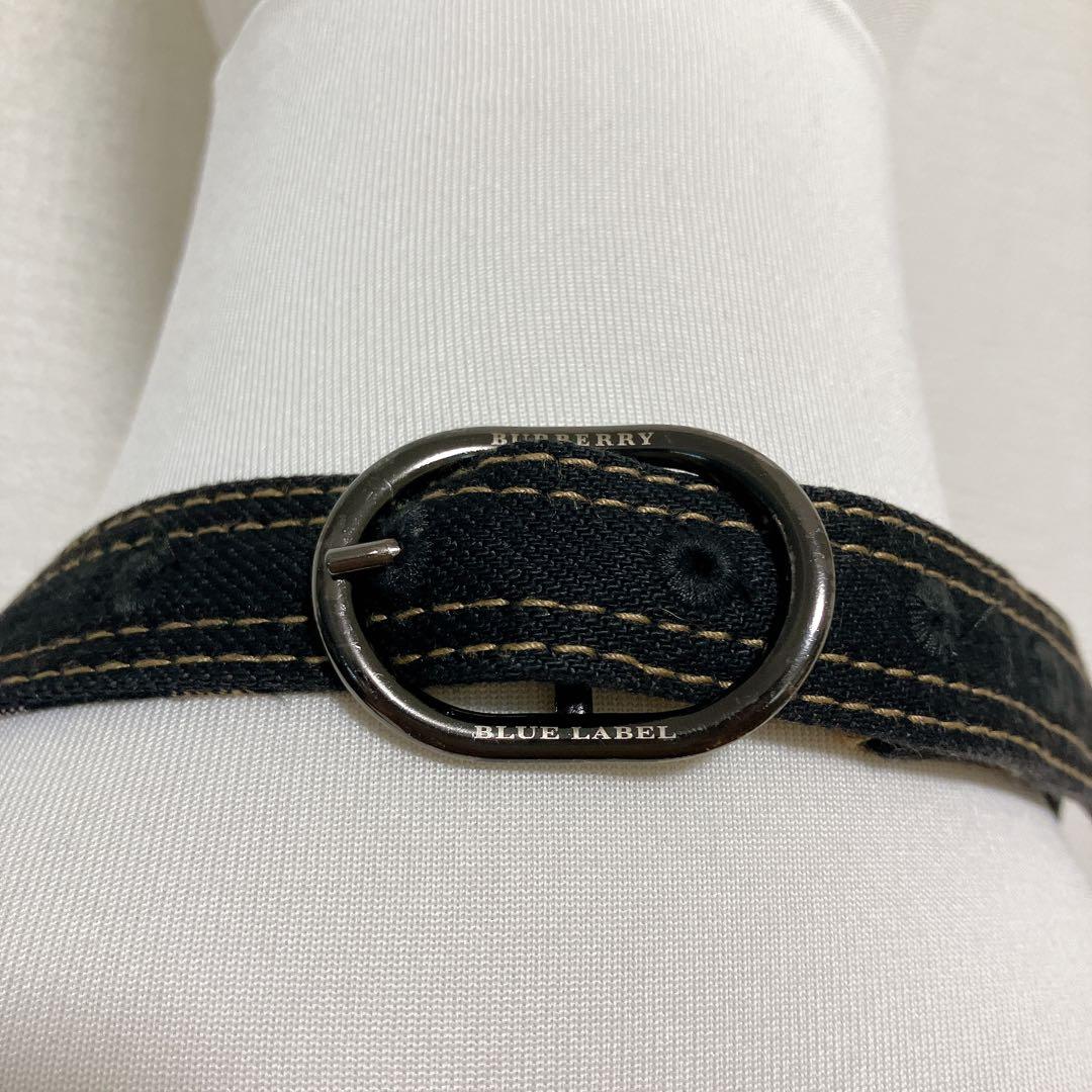 バーバリーブルーレーベル　デニムホルターネックワンピース　36