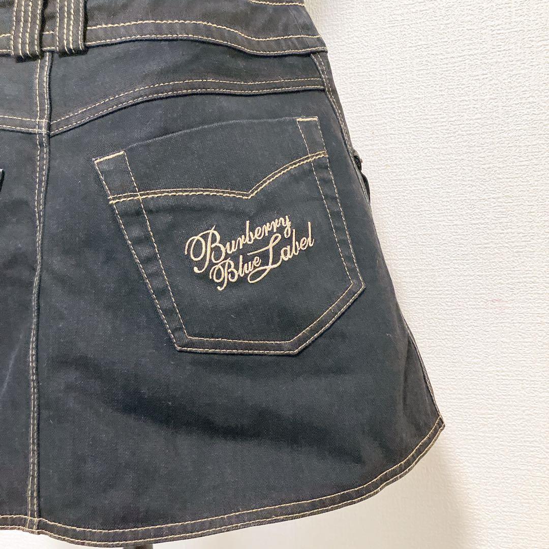 バーバリーブルーレーベル　デニムホルターネックワンピース　36