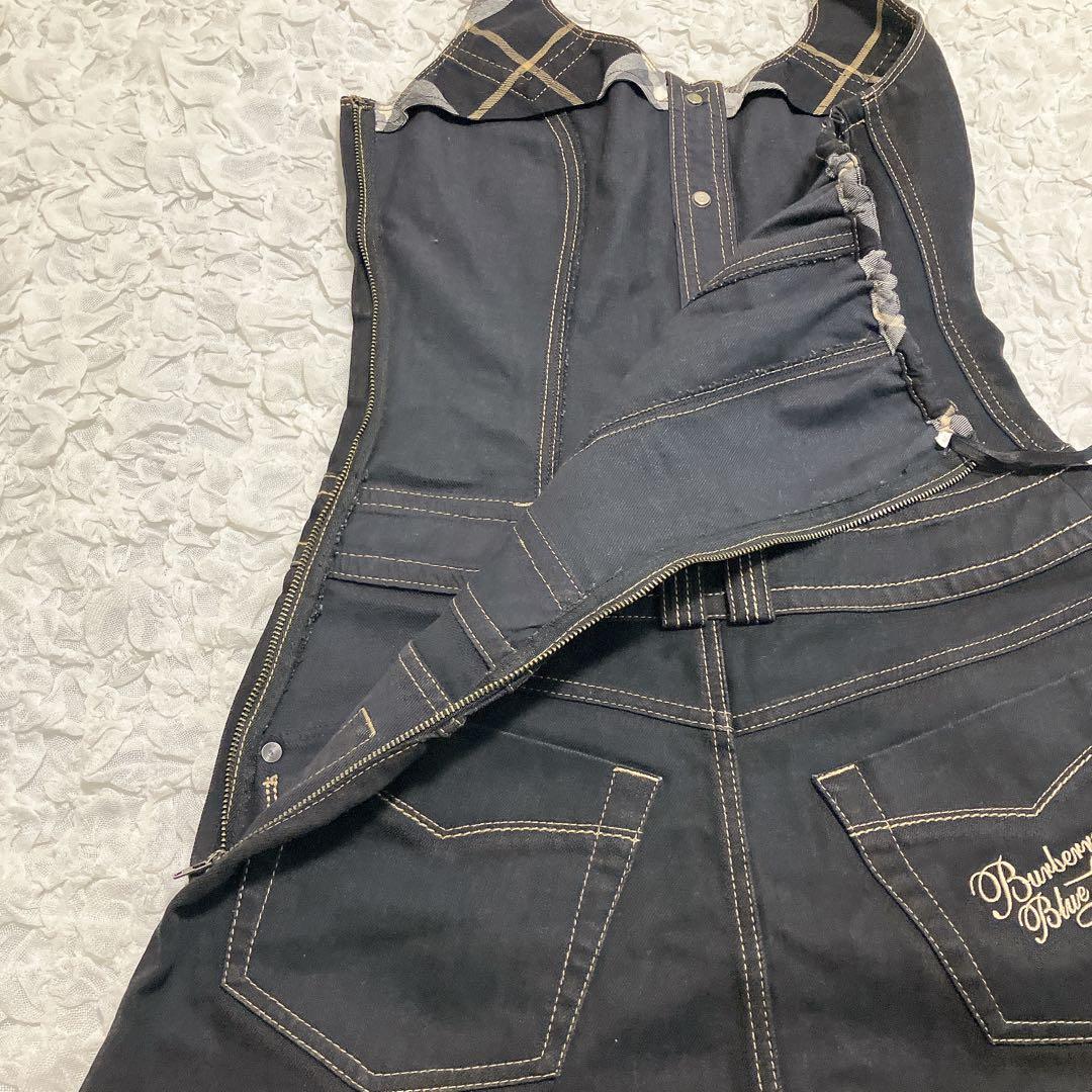 バーバリーブルーレーベル　デニムホルターネックワンピース　36