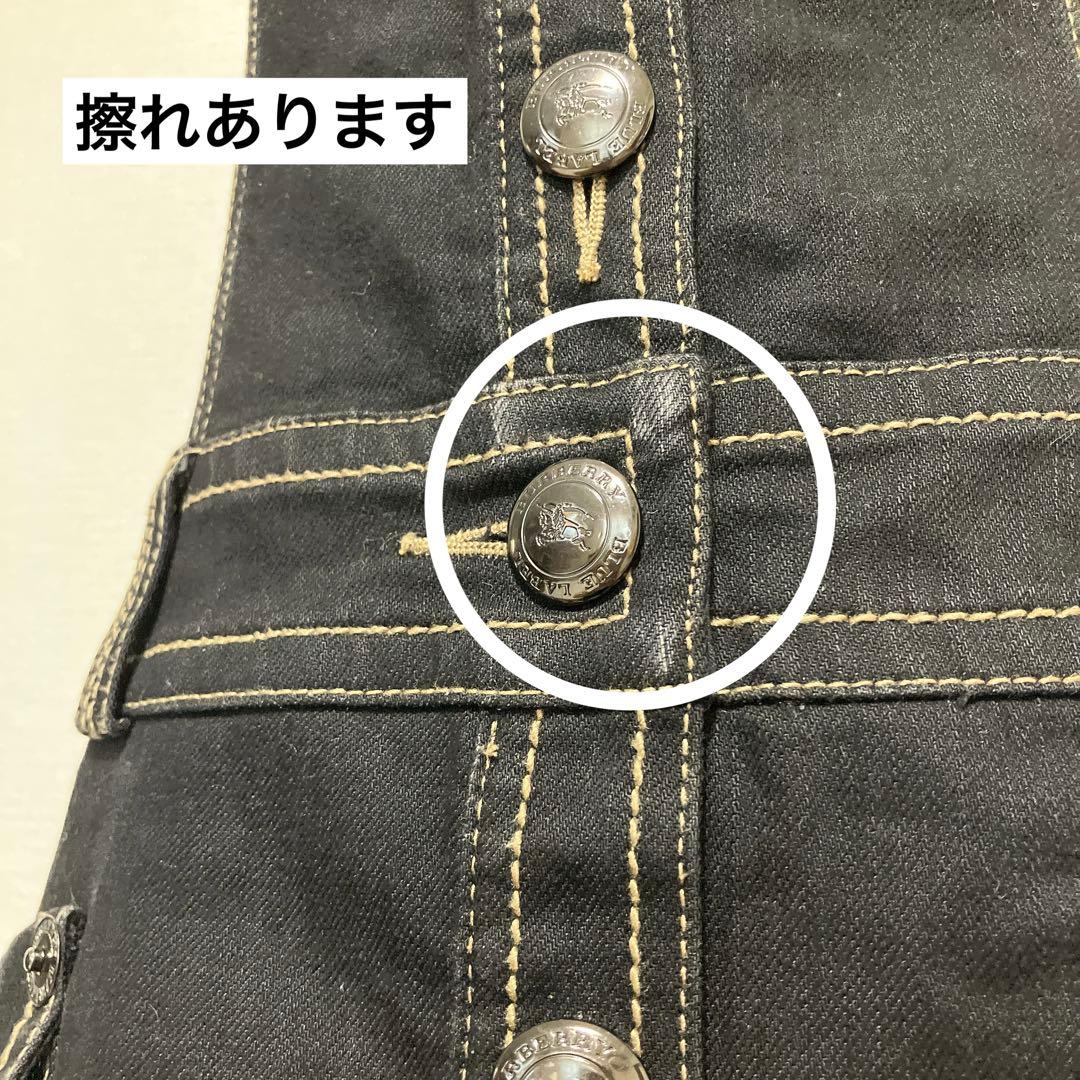 バーバリーブルーレーベル　デニムホルターネックワンピース　36