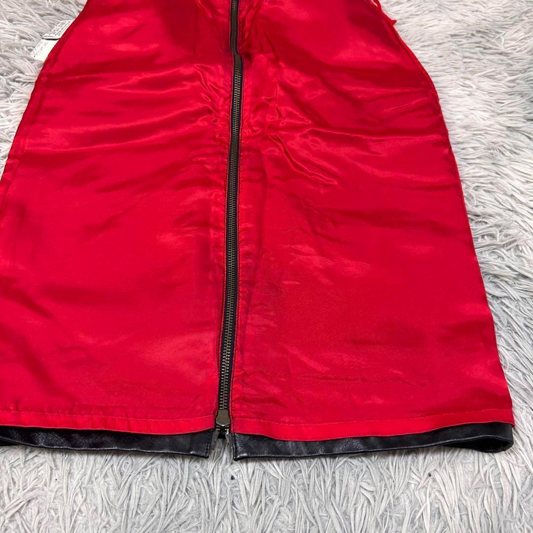 m6054【ヴィヴィアンタム】レザースカート 牛革 Aライン ロング ミディ 黒