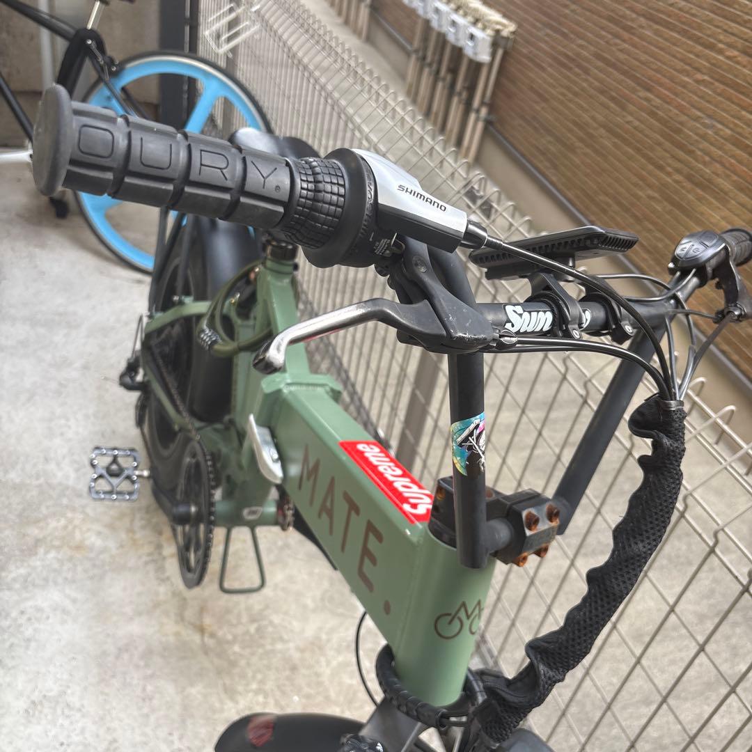 MATE 電動アシスト自転車 オリーブグリーン