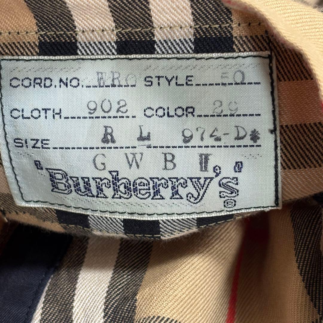 極希少 バーバリー 80年代物 ノバチェック ステンカラーコート 濃紺