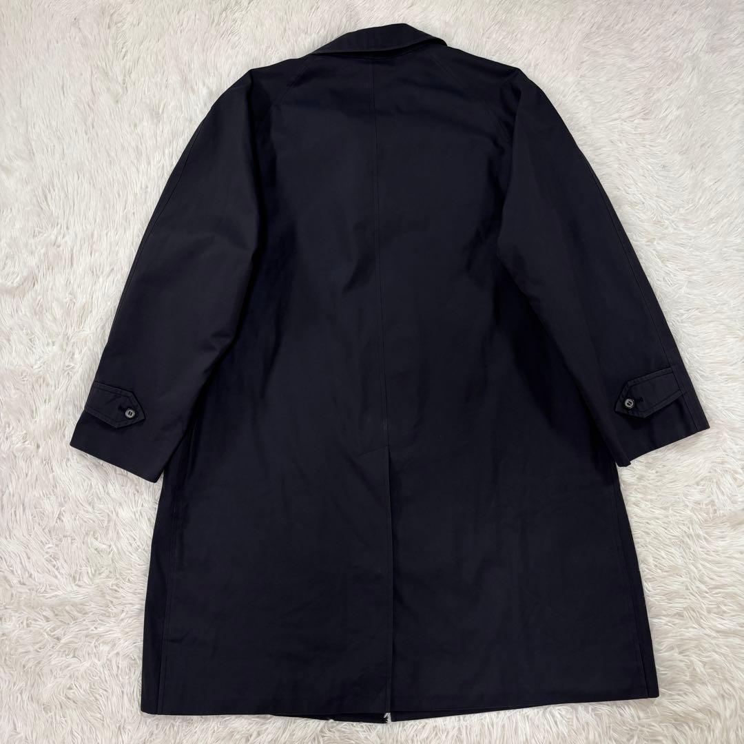 極希少 バーバリー 80年代物 ノバチェック ステンカラーコート 濃紺