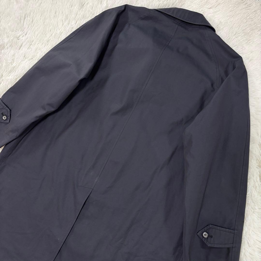 極希少 バーバリー 80年代物 ノバチェック ステンカラーコート 濃紺