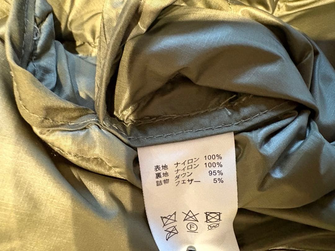 ソラモナポッシェ ライナーキルトジャケット ダウンジャケット ミリタリーグリーン