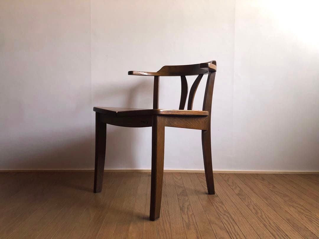 飛騨家具 浜本工芸 アームチェア② 肘掛け 安楽椅子 楢無垢材 民藝家具 古民家