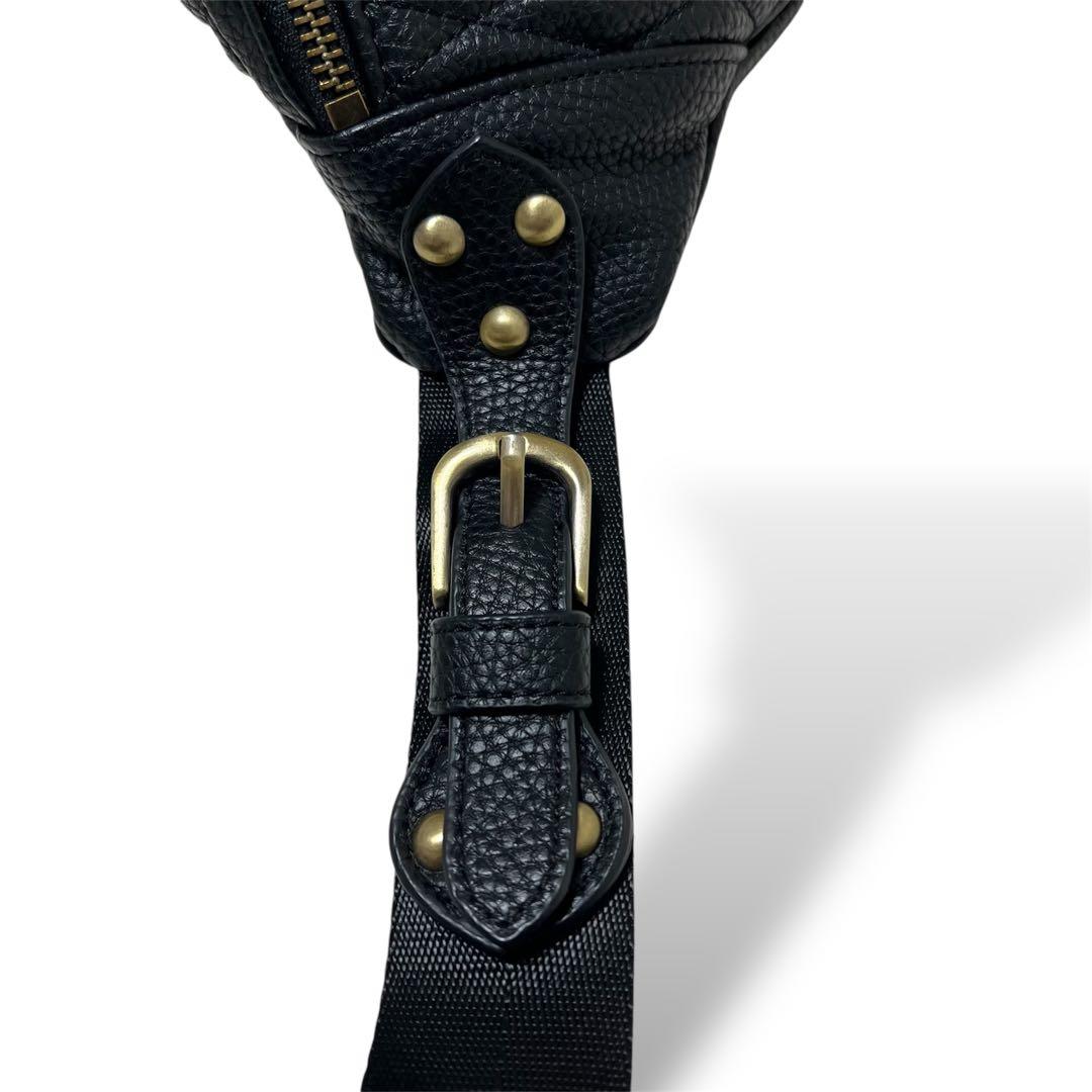 【極美品】DLMS ボディバッグ オールドライト ヴィーガンレザー　ブラック