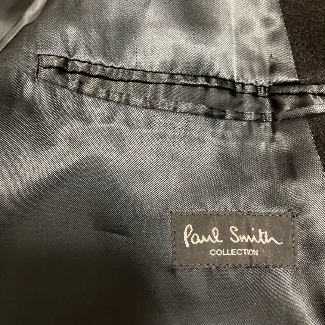 【カシミア混】Paul Smith ステンカラーコート ロングコート　黒