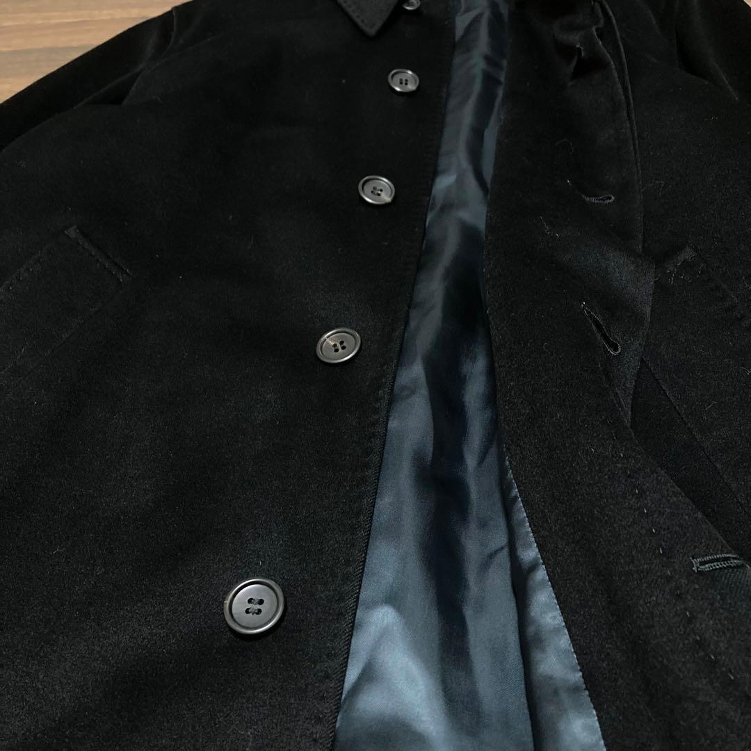 【カシミア混】Paul Smith ステンカラーコート ロングコート　黒