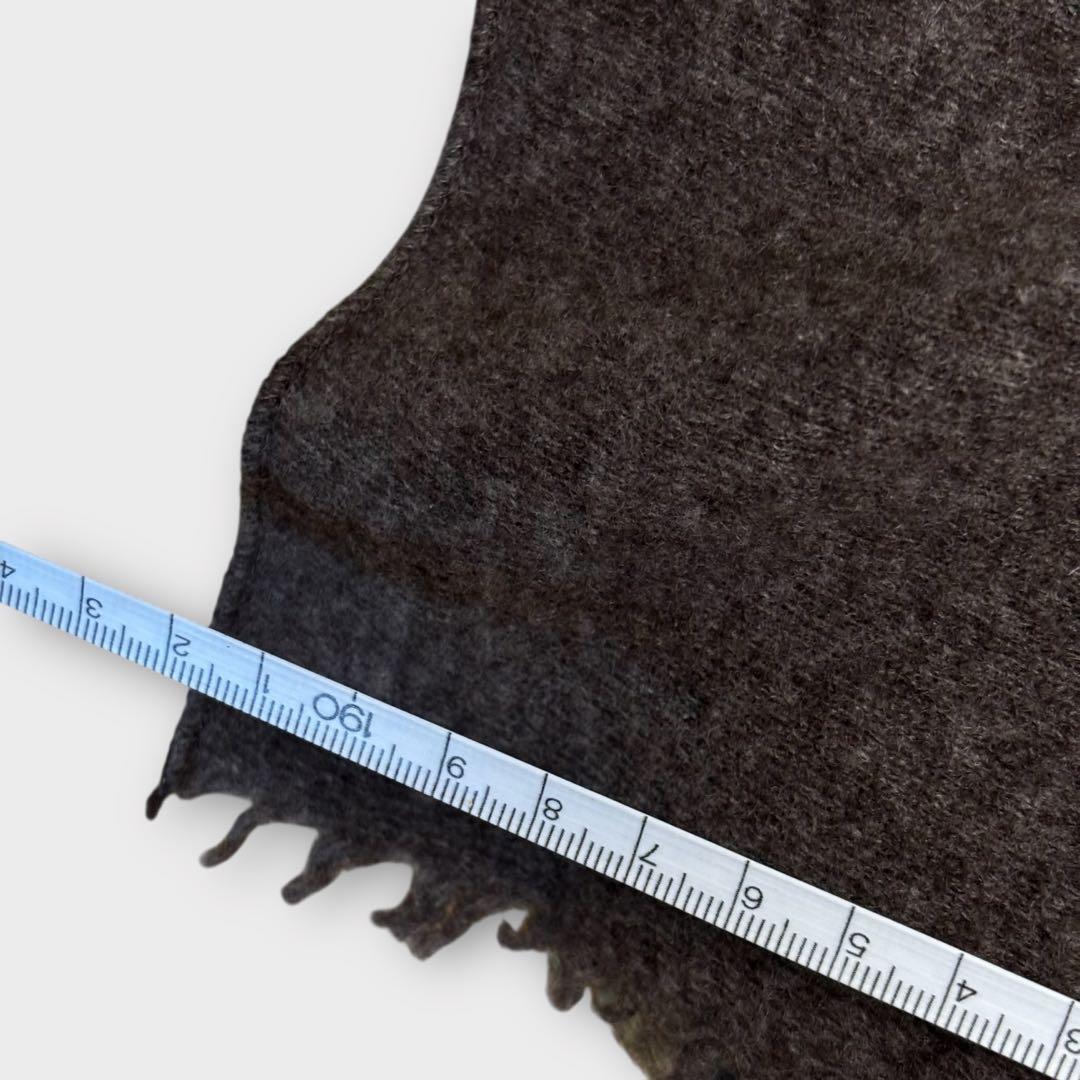 【モリスアンドサンズ】 カシミア100%大判ストール ブラウン マフラー