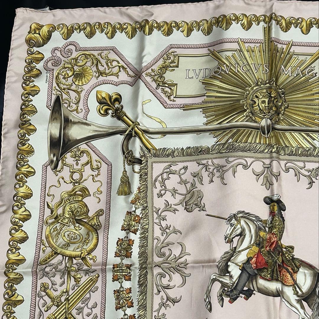 HERMES／カレ90 LVDOVICVS MAGNVS スカーフ　冊子付き