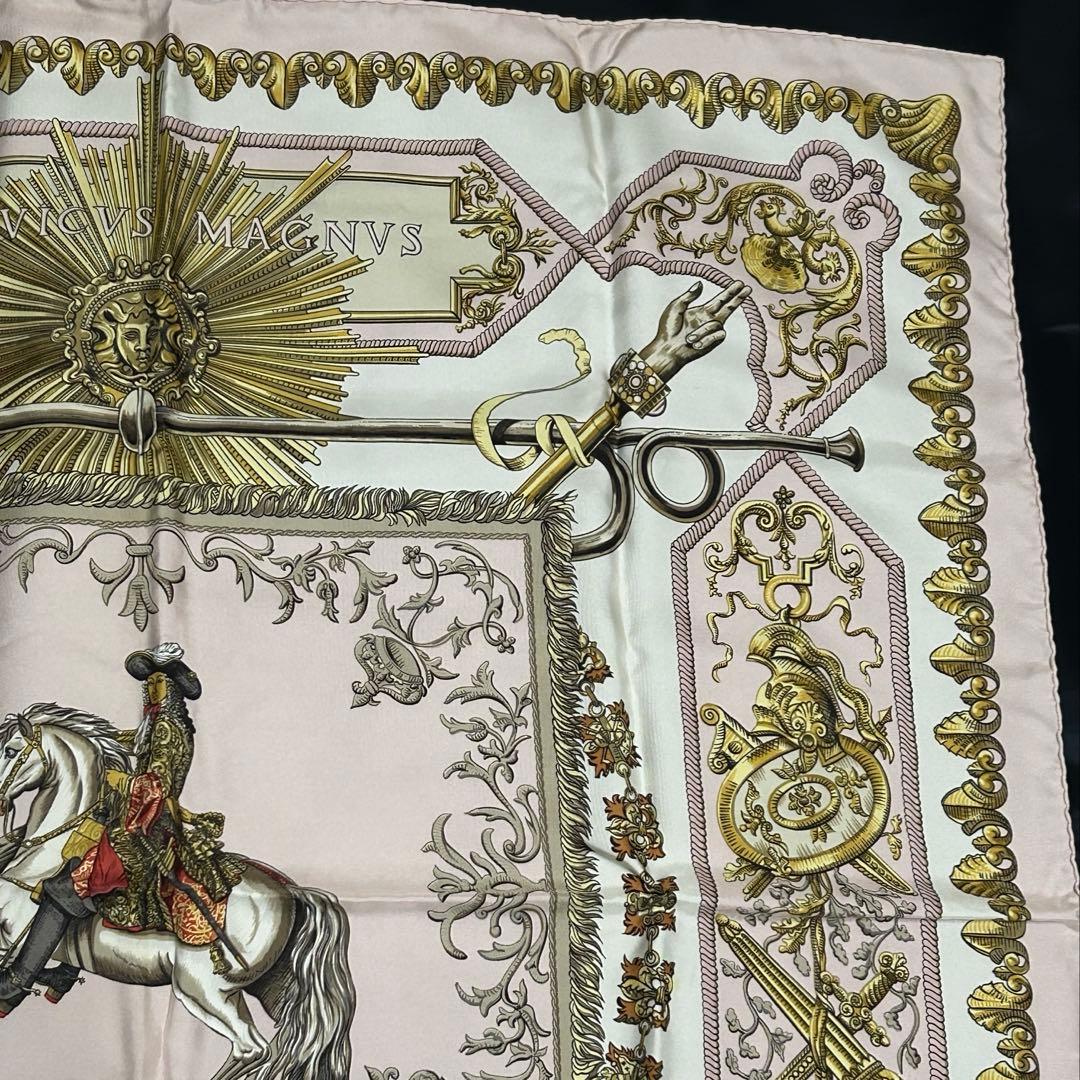HERMES／カレ90 LVDOVICVS MAGNVS スカーフ　冊子付き