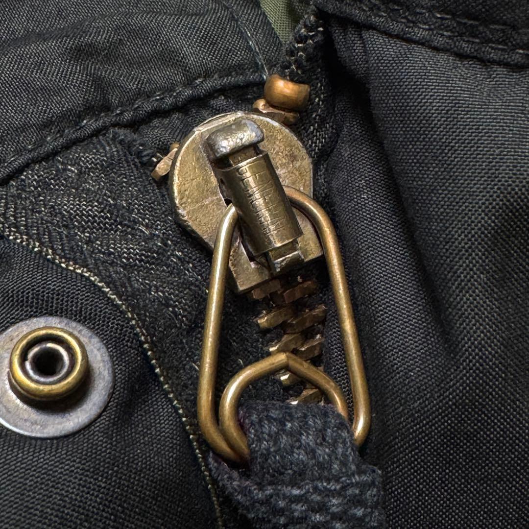 M-65 フィッシュテールパーカー　後染めブラック　ライナー付き 70s 80s