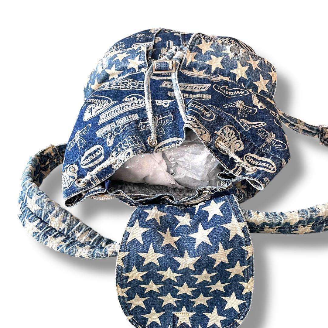 ヒステリックグラマー リュック デニム 星柄 スター 総柄 インディゴ