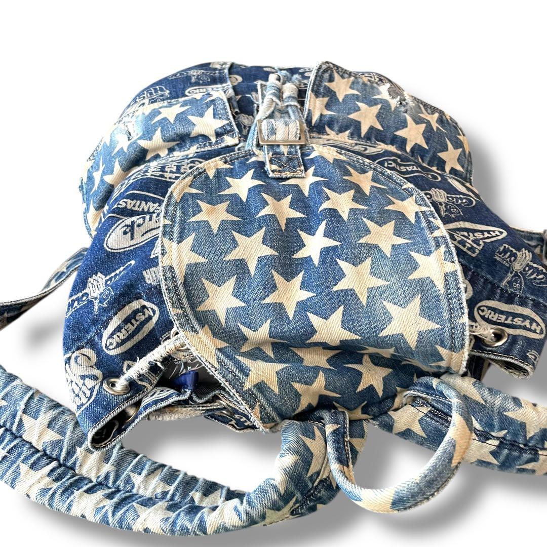 ヒステリックグラマー リュック デニム 星柄 スター 総柄 インディゴ