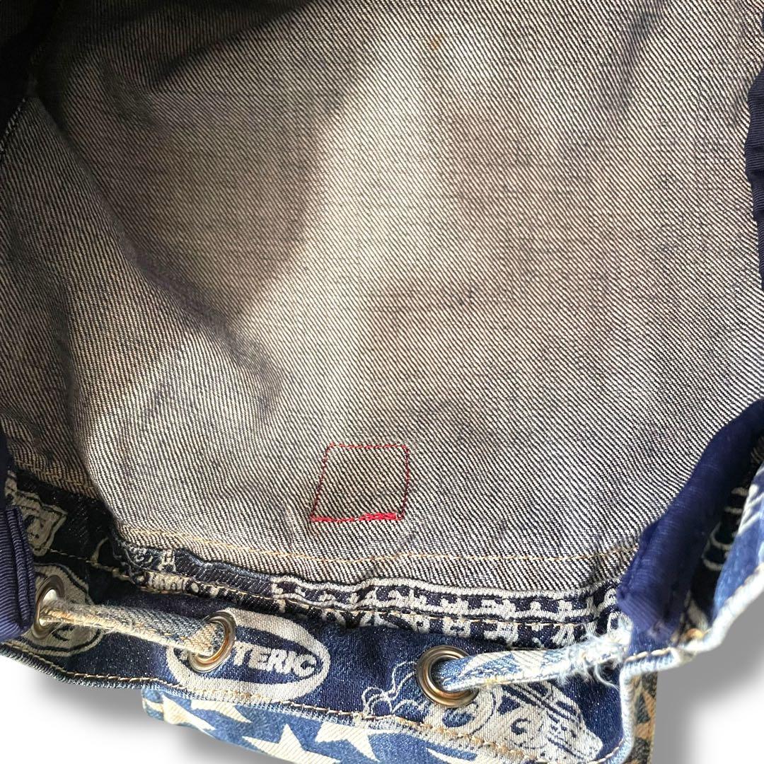 ヒステリックグラマー リュック デニム 星柄 スター 総柄 インディゴ