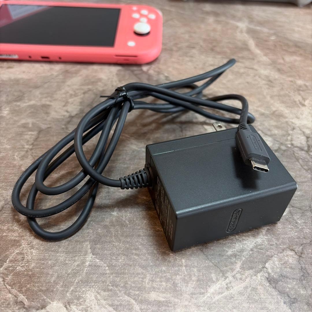 Switch Lite コーラルピンク(本体、充電器、SDカード)