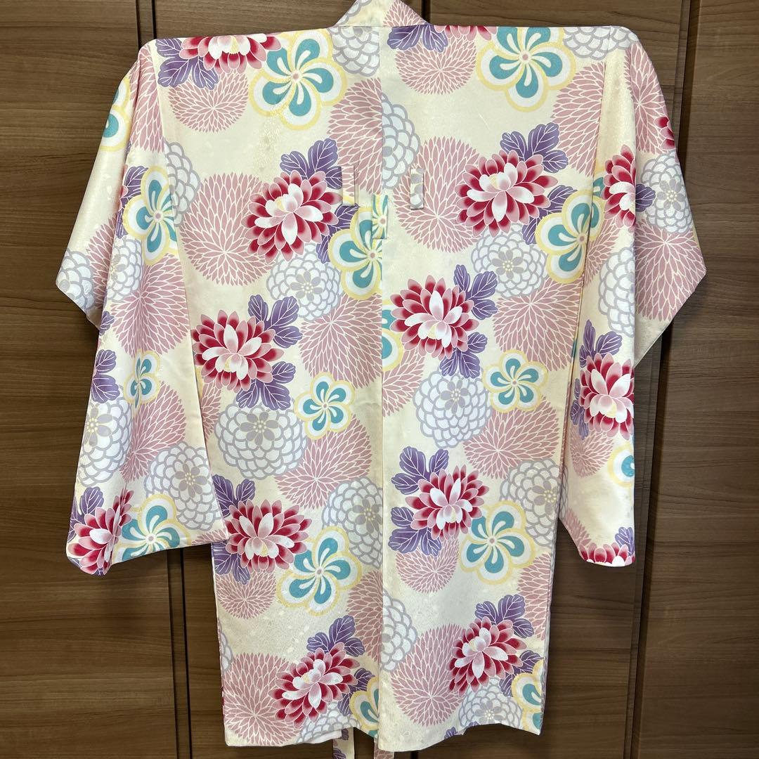 キョウエツ　女の子　卒業式　簡易袴3点セット　鞠菊に梅散らし