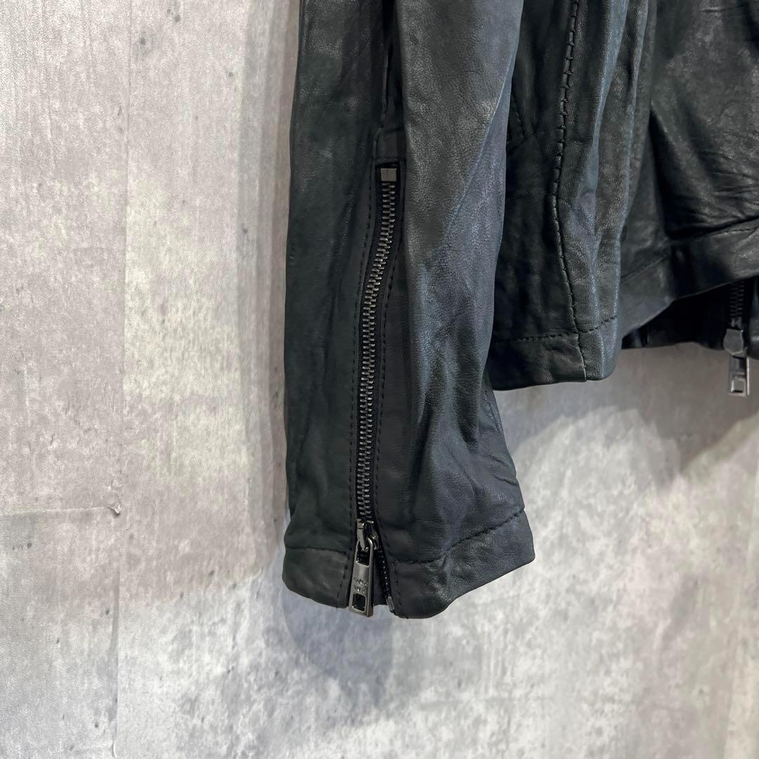 【新品定価22万】GIORGIO BRATO ラムレザージャケット ブラック46