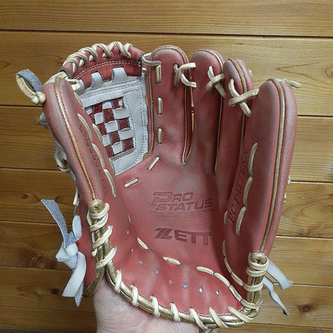 ZETT Pro Status 軟式グローブ ピンク