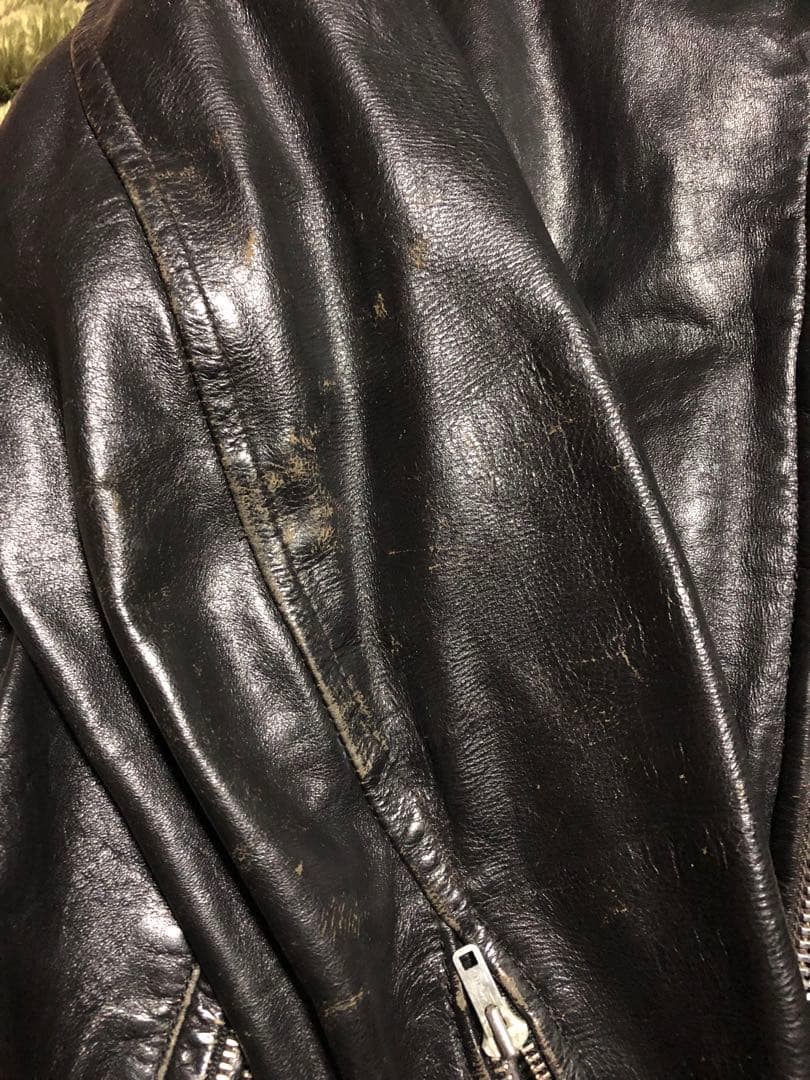 ヴィンテージ レザー シングル ライダース ジャケット 黒 ブラック TALON