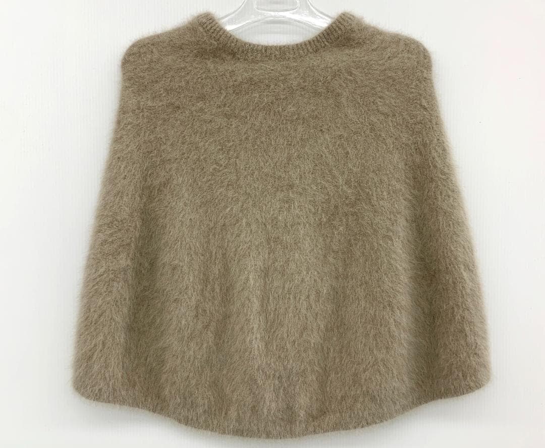 p*o様 【M168】BEARDSLEY ビアズリー ファーニットポンチョ モカ