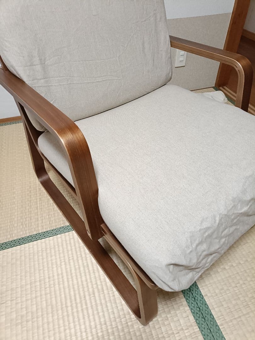 無印良品 リビングでもダイニングでもつかえるソファチェア ウォールナット
