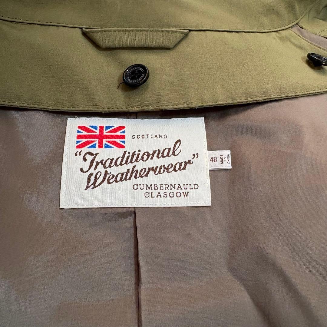 トラディショナルウェザーウェアー　ダービー　カーキ　ステンカラーコート　アウター